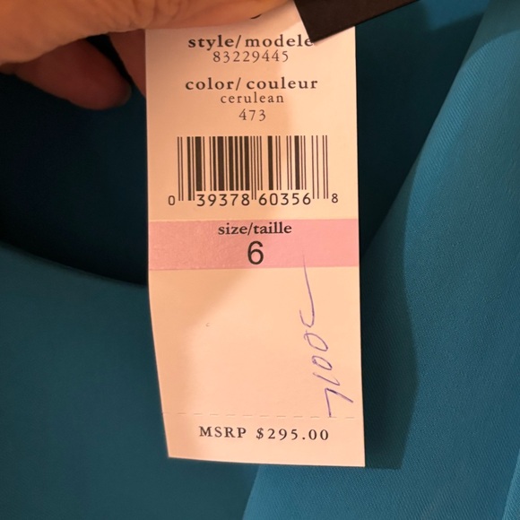 Cynthia Steffe Blue Ruched Asymmetrical Cocktail Dress Size 6 - Picture 5 of 11